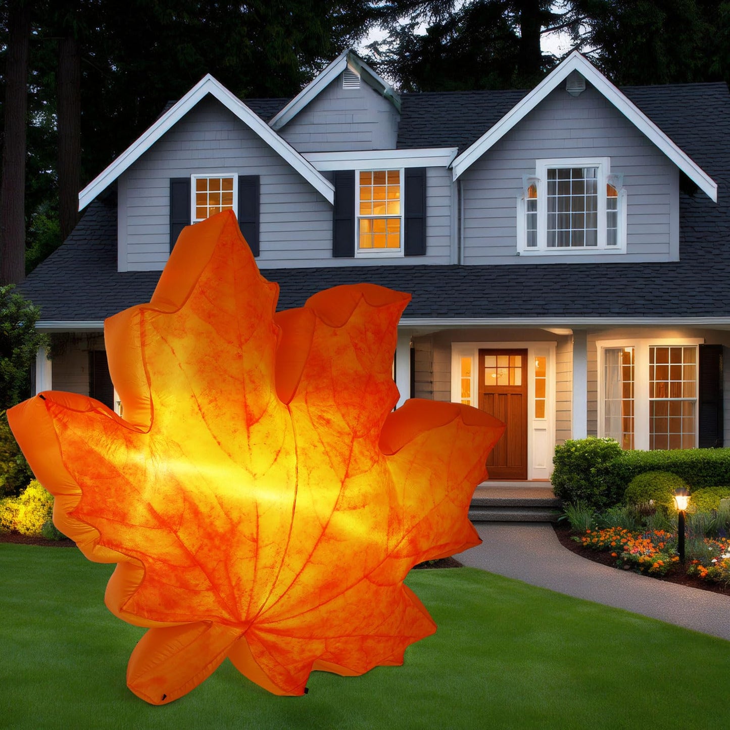 7 Ft LED Inflatable Maple Leaf Fall Yard Decoration
