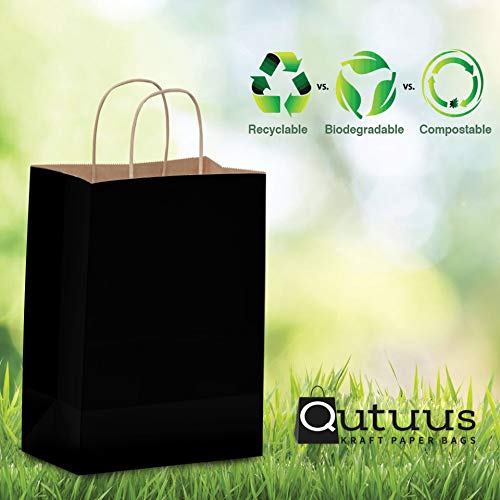 Qutuus Kraft Shopping Bags 10x5x13