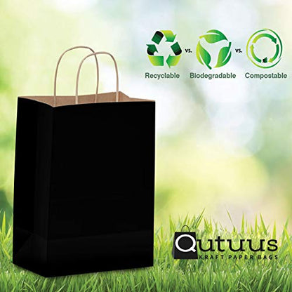 Qutuus Kraft Shopping Bags 10x5x13