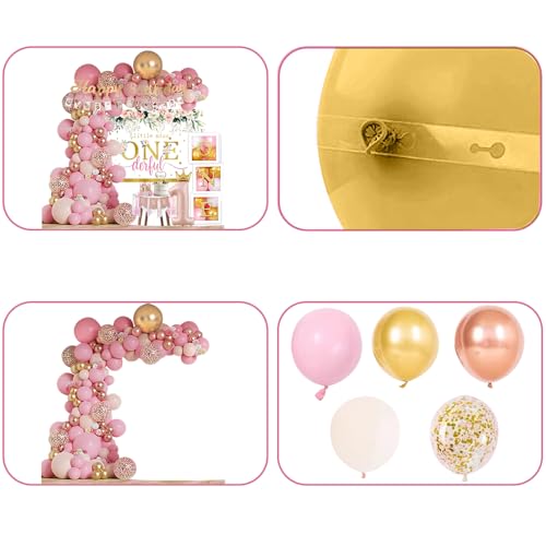 Baby Girl First Birthday Balloon Decoration Set