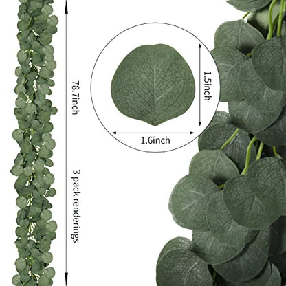 18-Piece Artificial Eucalyptus Garland for Wedding & Table Decor