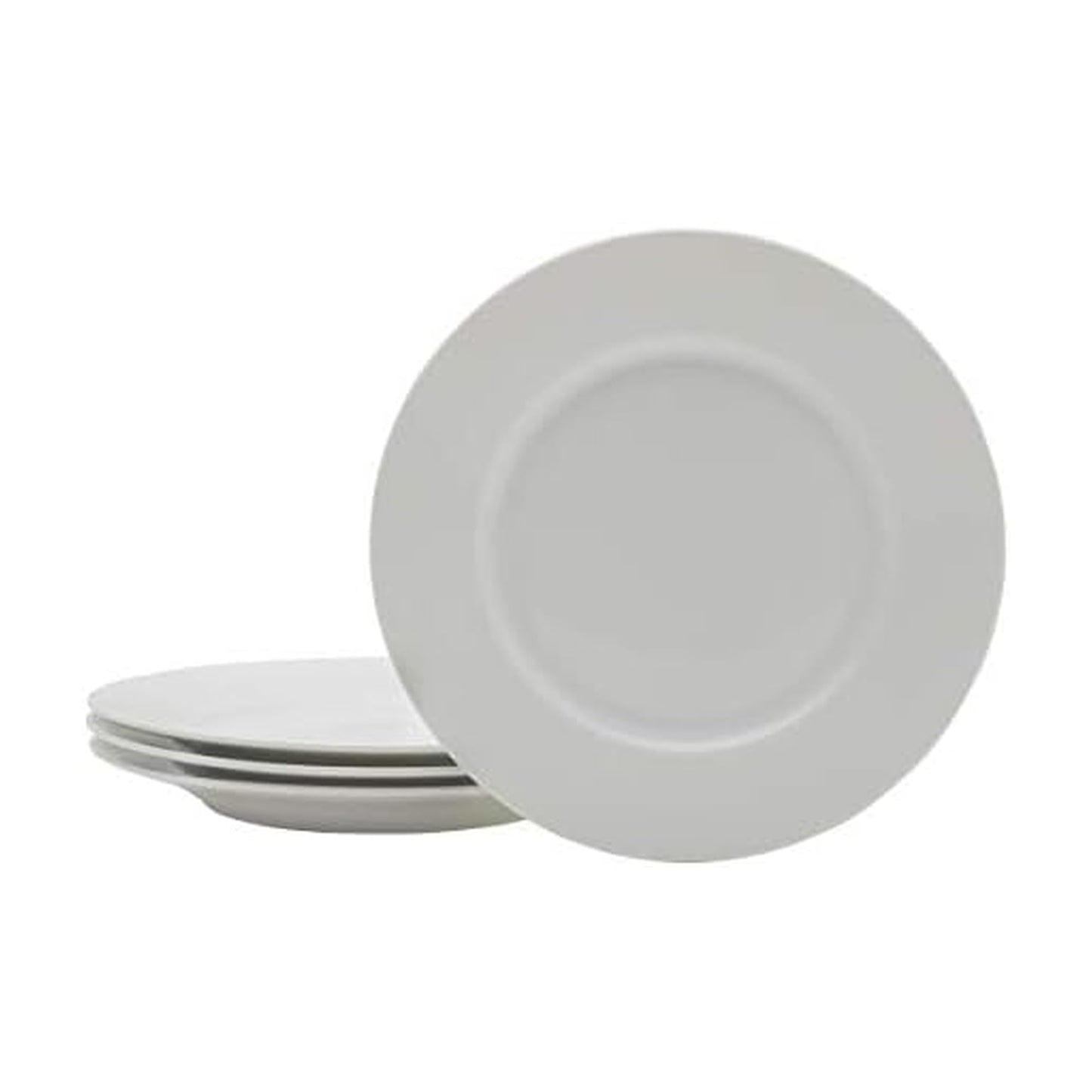Everyday White by Fitz and Floyd Classic Rim 16 Piece Dinnerware Set, Service for 4
