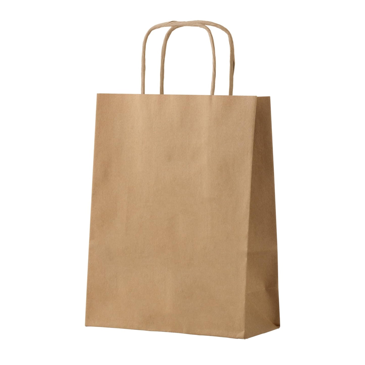 50-Pack Brown Paper Gift Bags with Handles, Medium Size