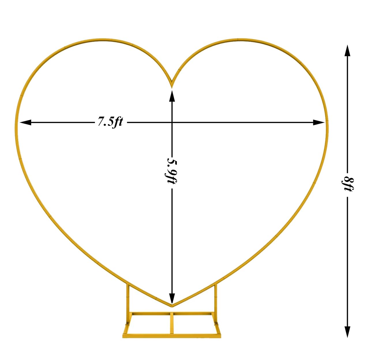 Large Metal Heart Balloon Arch Stand for Weddings & Events