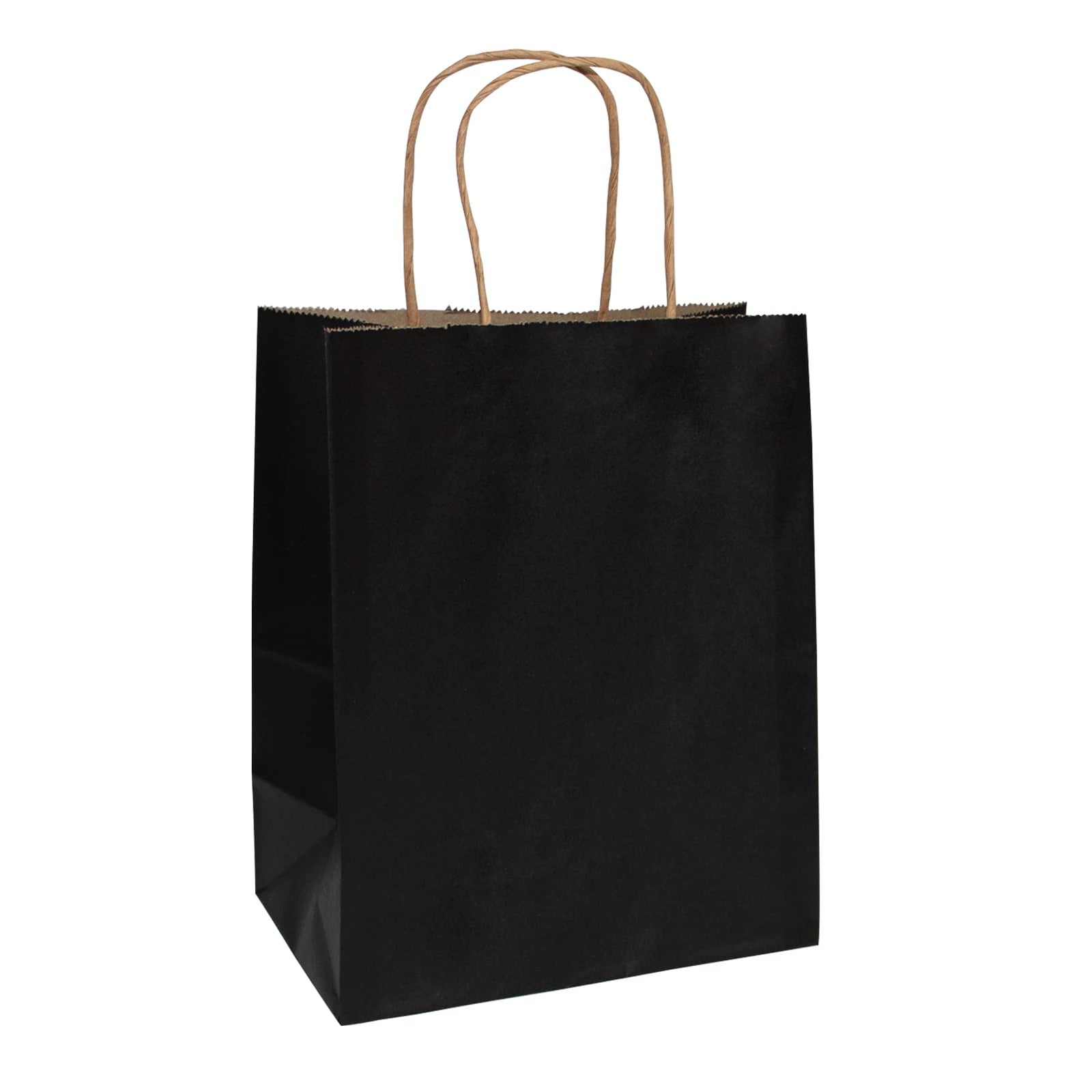 50-Pack Brown Paper Gift Bags with Handles, Medium Size