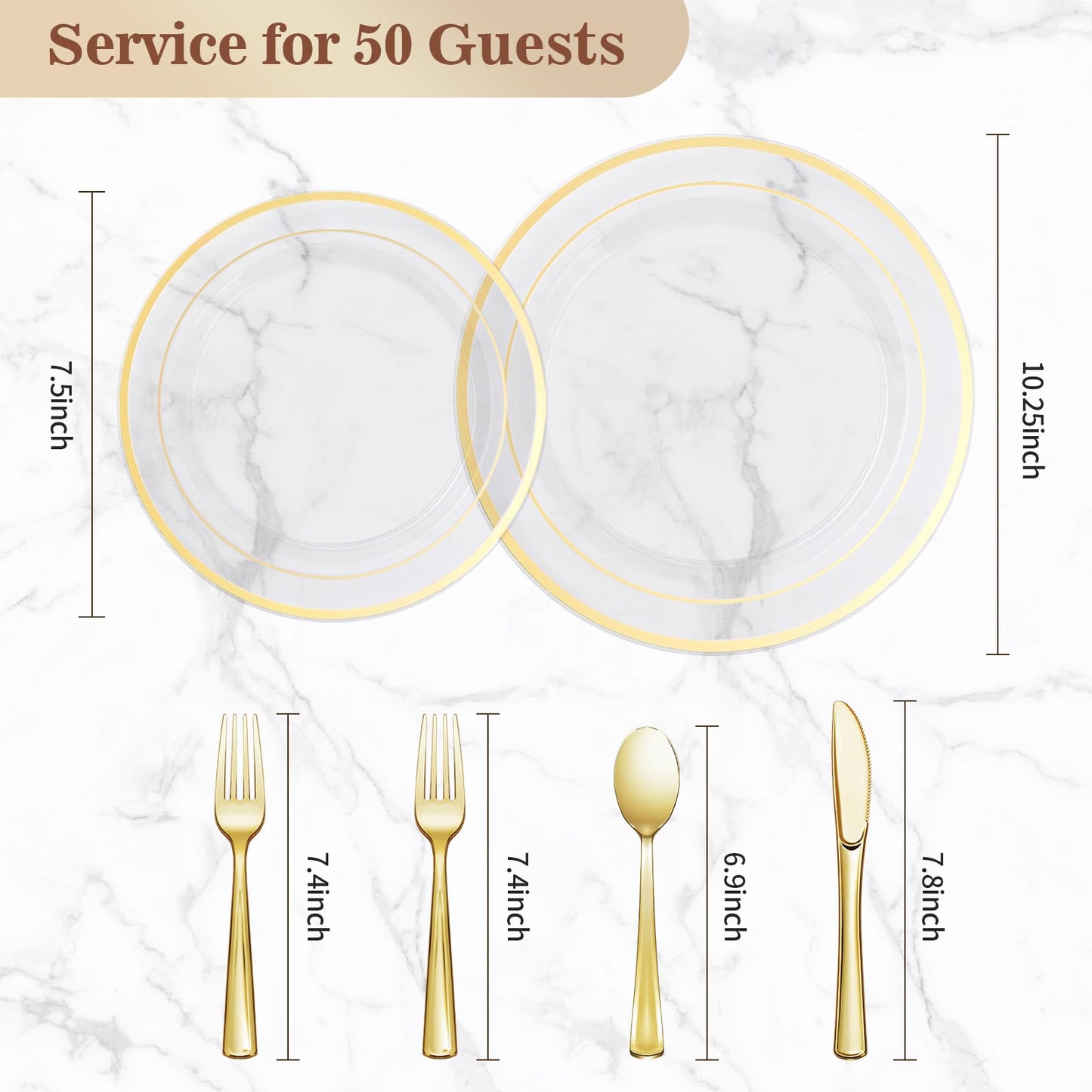 BESTVIP Disposable Plates Set