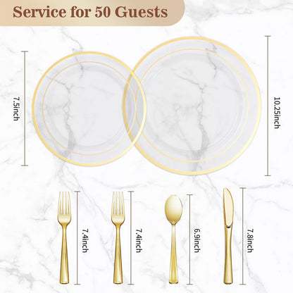 BESTVIP Disposable Plates Set