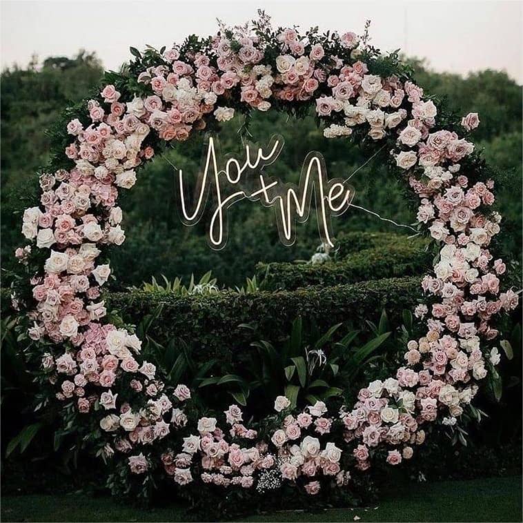 Gold Round Metal Balloon Arch and Backdrop Stand