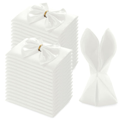 MILVOWOC Square Satin Napkins