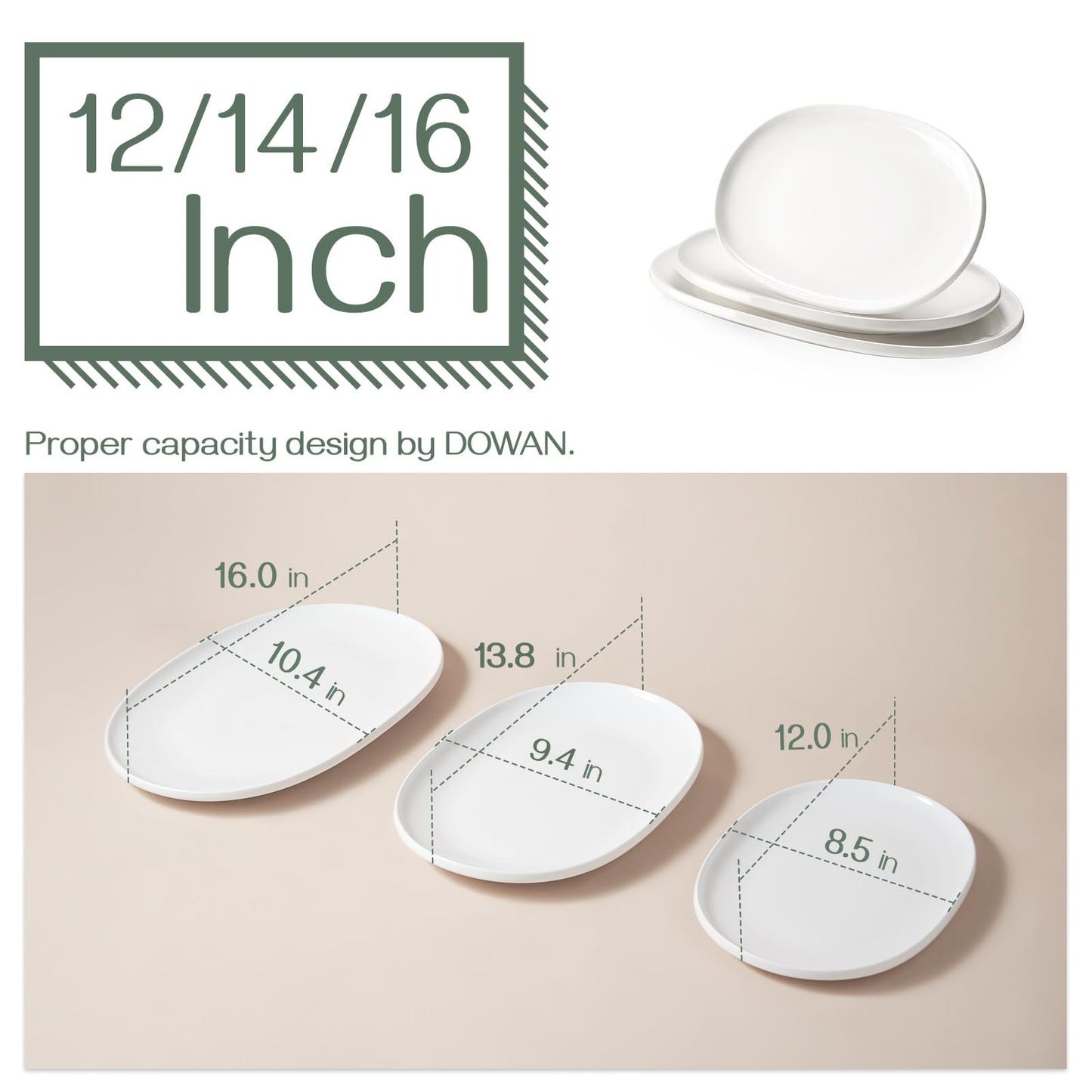 DOWAN 16"/14"/12" Serving Platter Parent