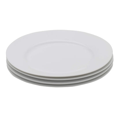 Everyday White by Fitz and Floyd Classic Rim 16 Piece Dinnerware Set, Service for 4
