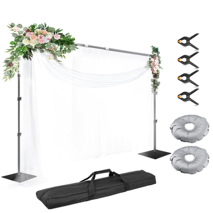 Heavy-Duty Adjustable Backdrop Stand with Steel Base