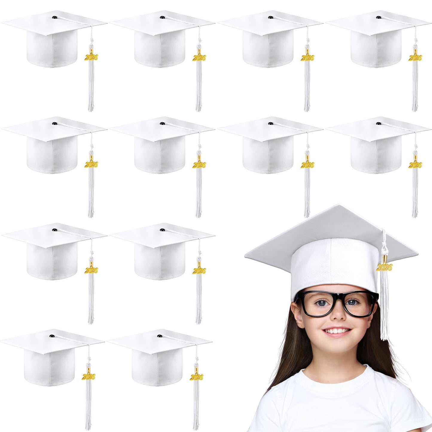 Child-Size 2026 Preschool Graduation Caps with Tassels