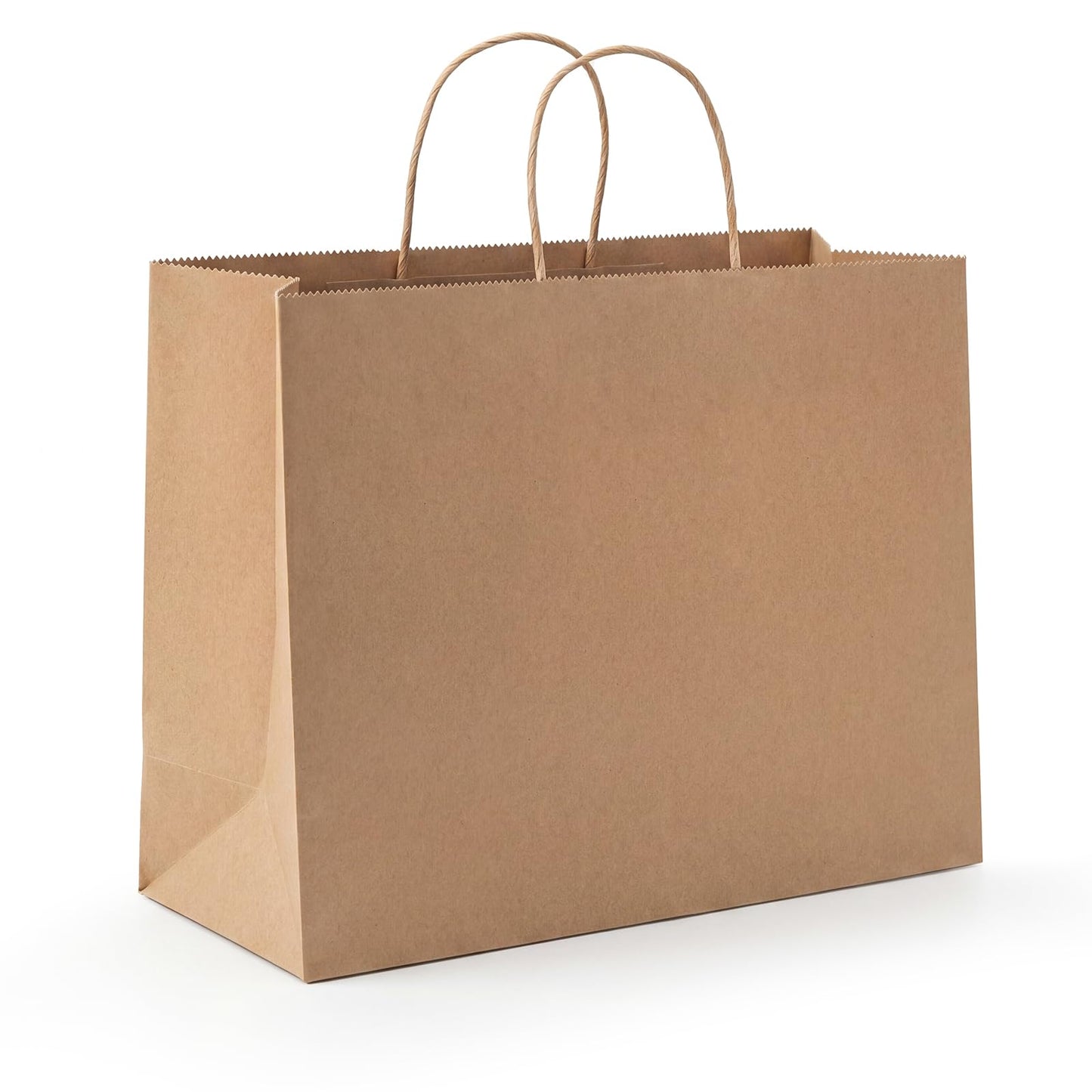 OUTUXED 110pcs 16x6x12in Brown Paper Bags with Handles, Large Gift Bags