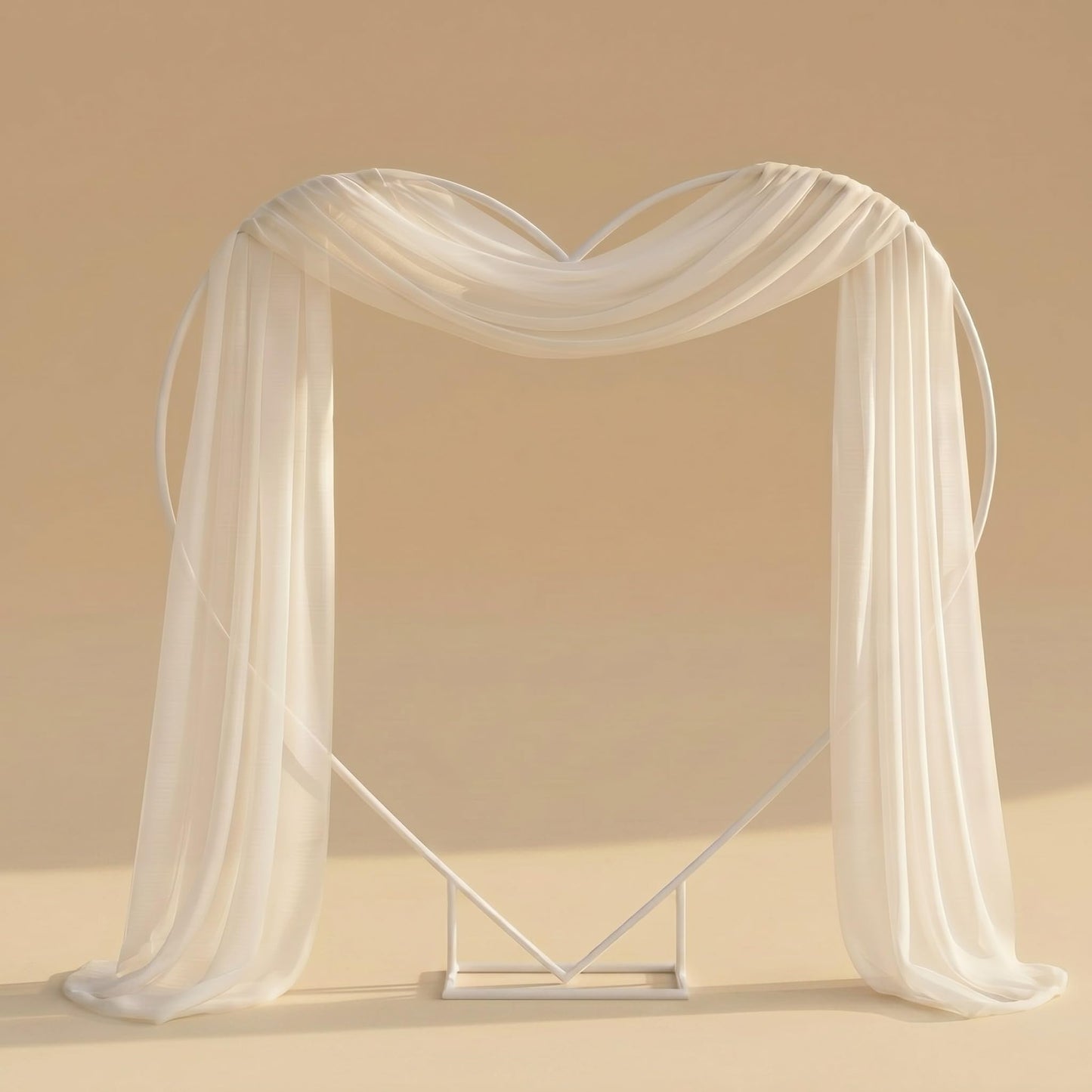 Metal Heart Wedding Arch Stand with Base for Events & Backdrops