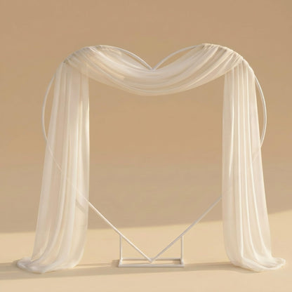 Metal Heart Wedding Arch Stand with Base for Events & Backdrops