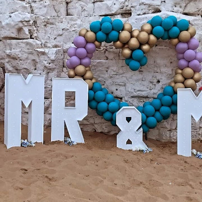 Large Metal Heart Balloon Arch Stand for Weddings & Events