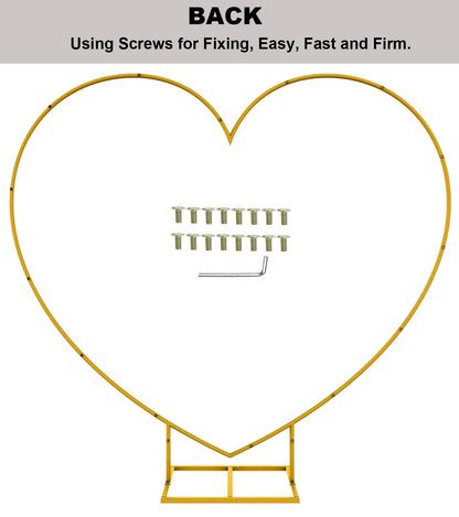 Large Metal Heart Balloon Arch Stand for Weddings & Events