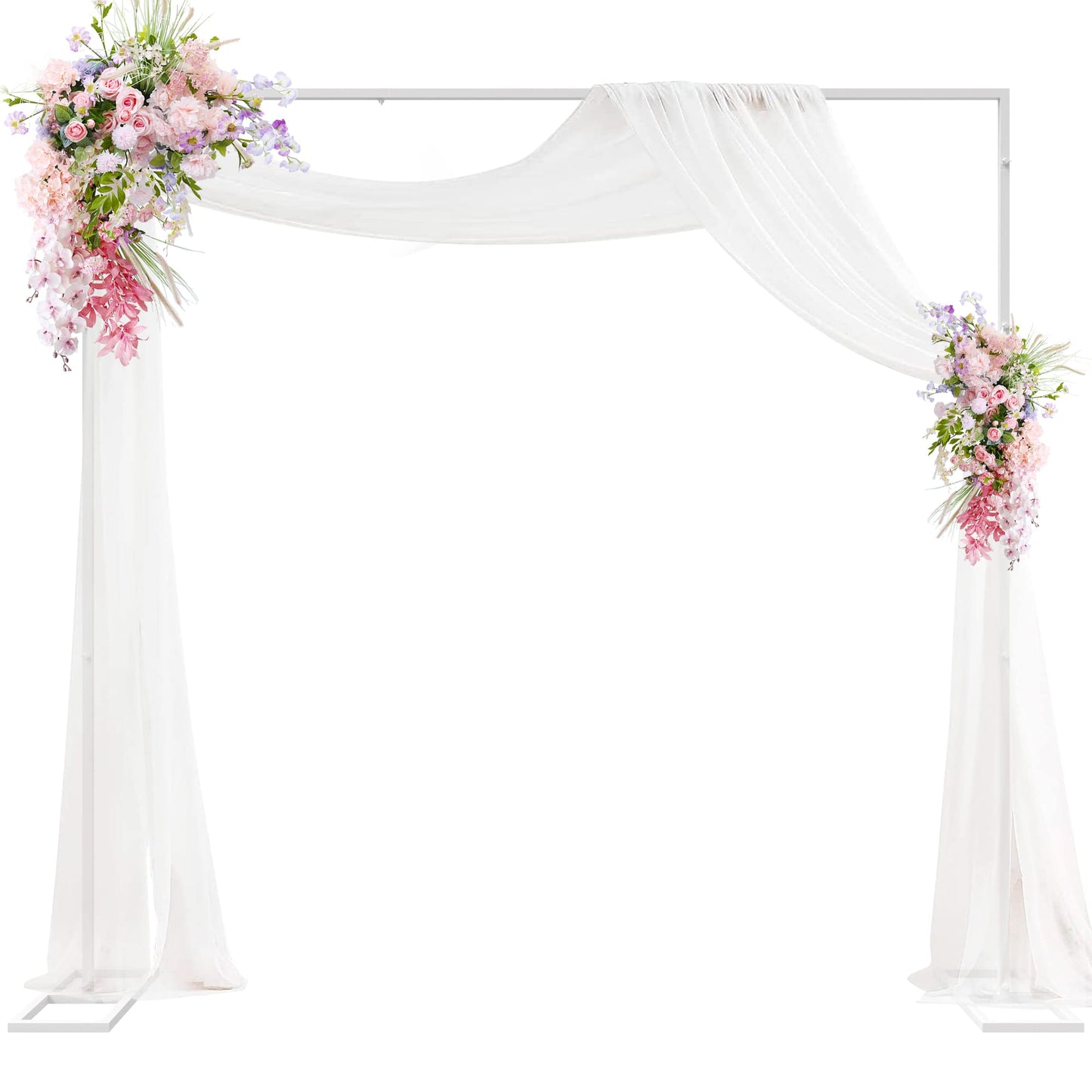 8 Ft Heavy-Duty Adjustable Metal Backdrop Stand for Events