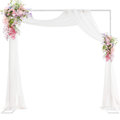 8 Ft Heavy-Duty Adjustable Metal Backdrop Stand for Events
