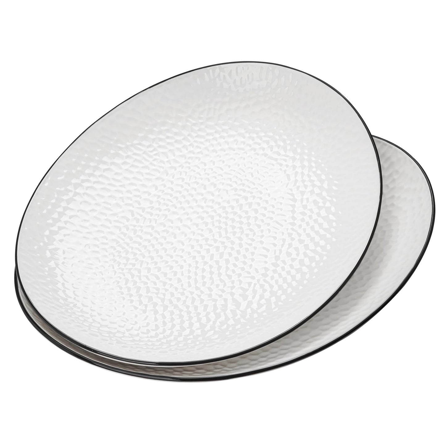Large White Ceramic Serving Platter for Appetizers and Entertaining
