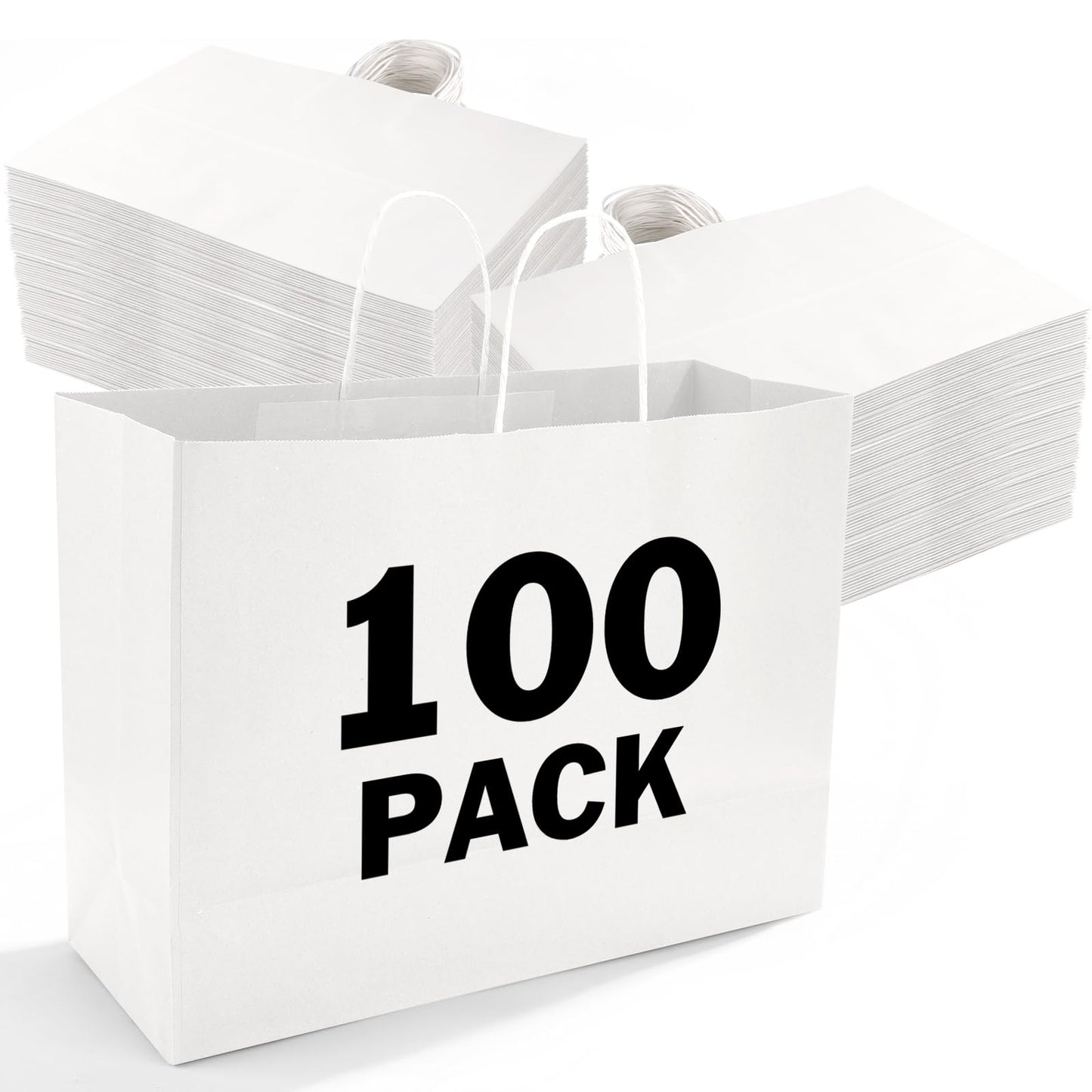 XPCARE Kraft Paper Bags with Handles Bulk