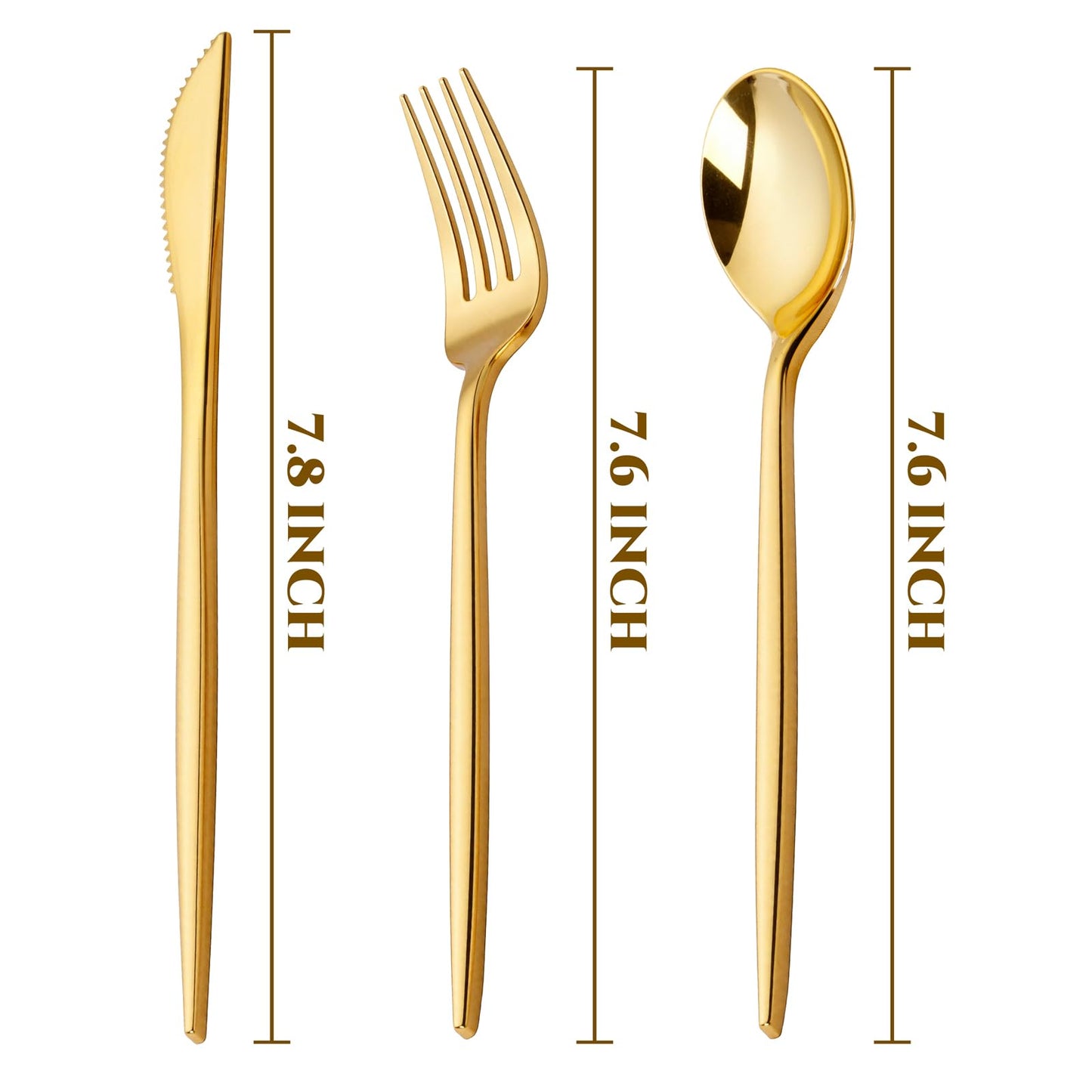 PULOTE 300PCS Plastic Silverware - Heavy Plastic Cutlery Set