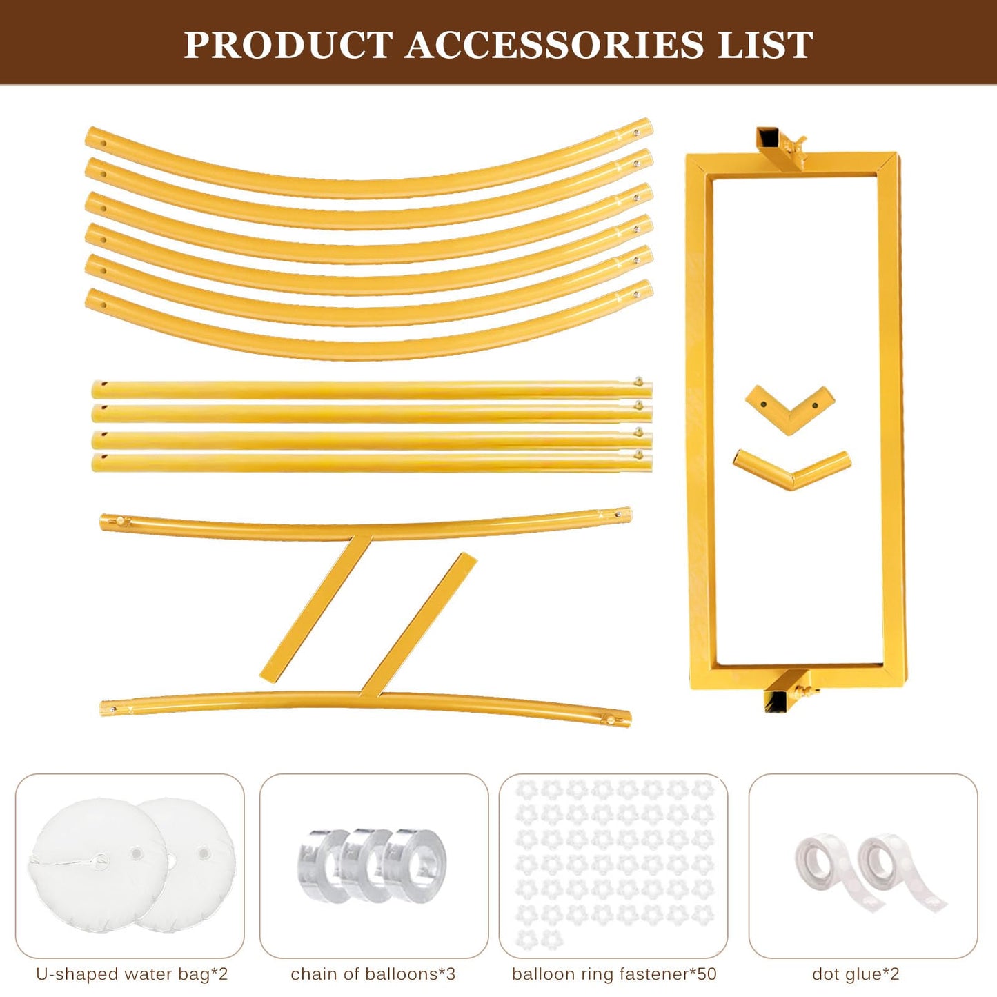 6.6 Ft Heart-Shaped Metal Arch Stand with Water Bag