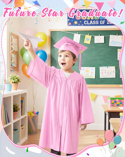 6-Set Preschool Graduation Cap and Gown with 2026 Tassels