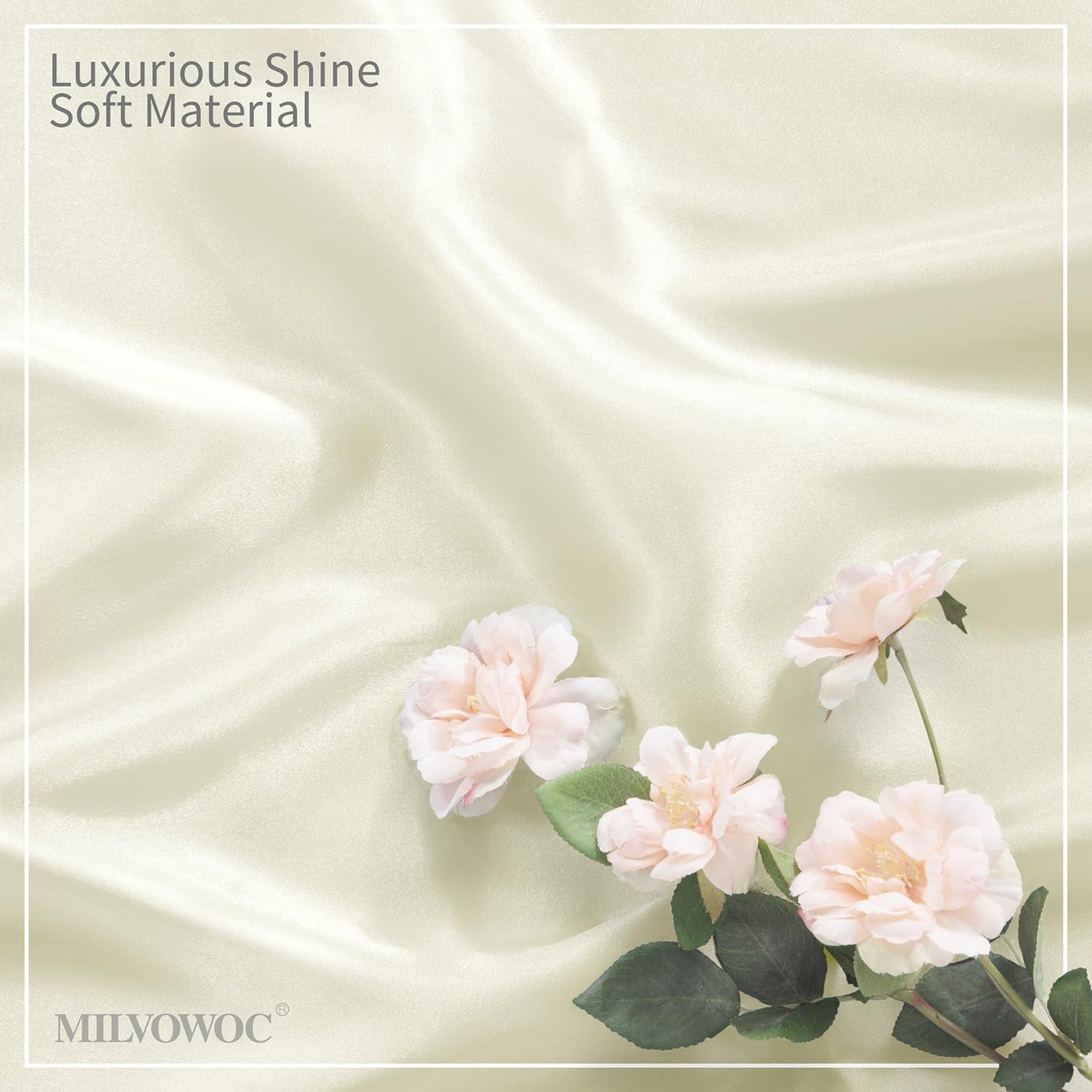 MILVOWOC Square Satin Napkins