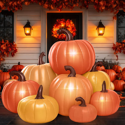 LED Inflatable Stacked Pumpkin Fall Yard Decoration