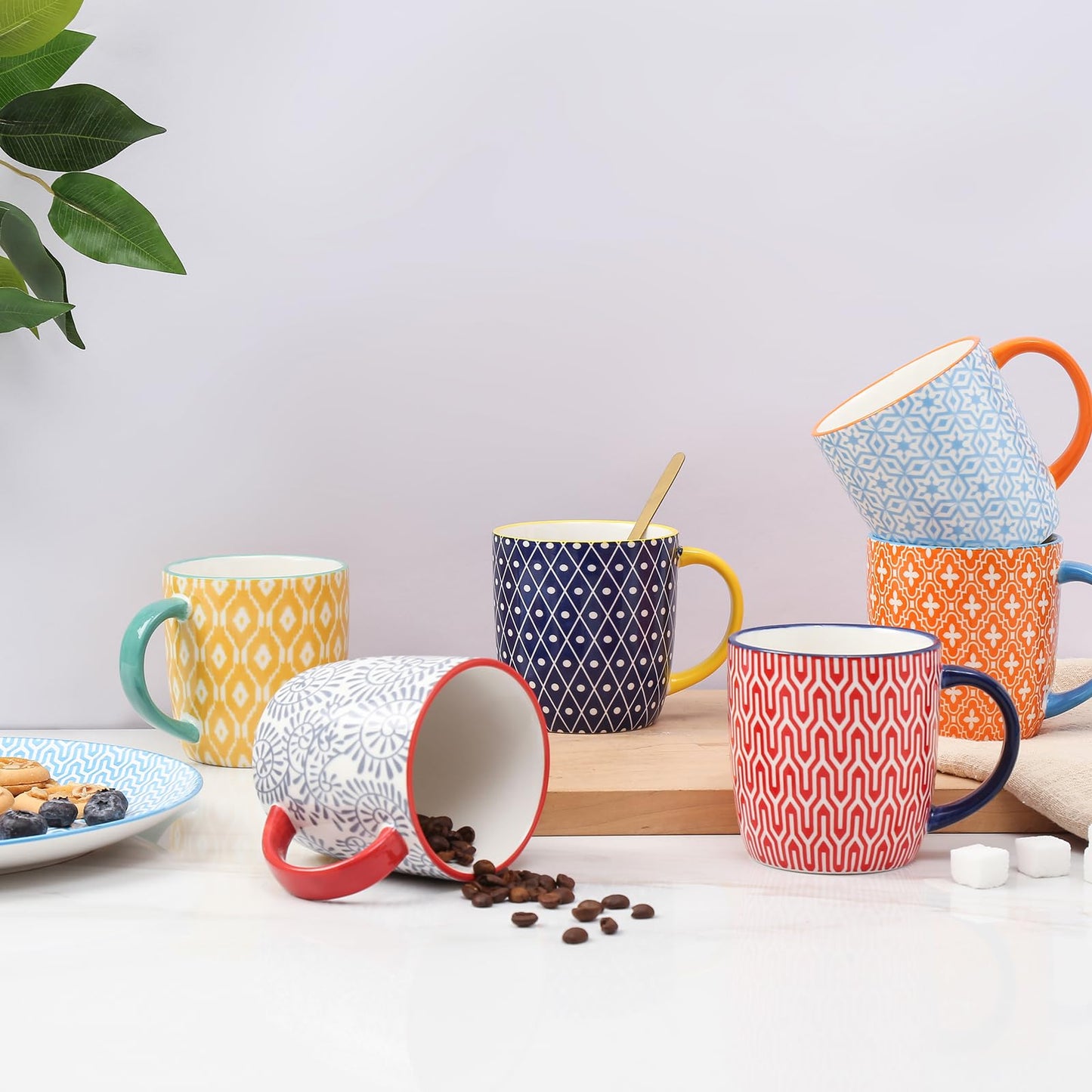 Selamica Printing Mug Set of 6