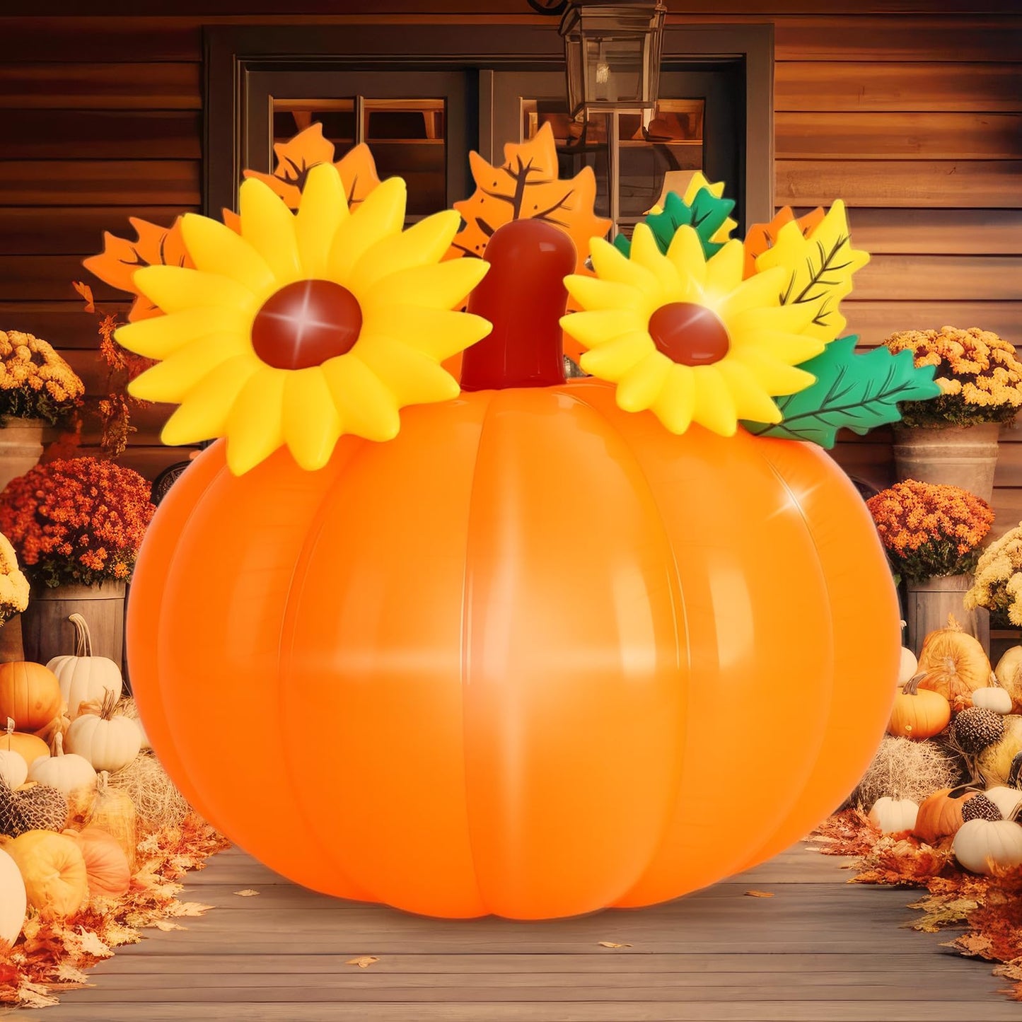 LED Inflatable Stacked Pumpkin Fall Yard Decoration