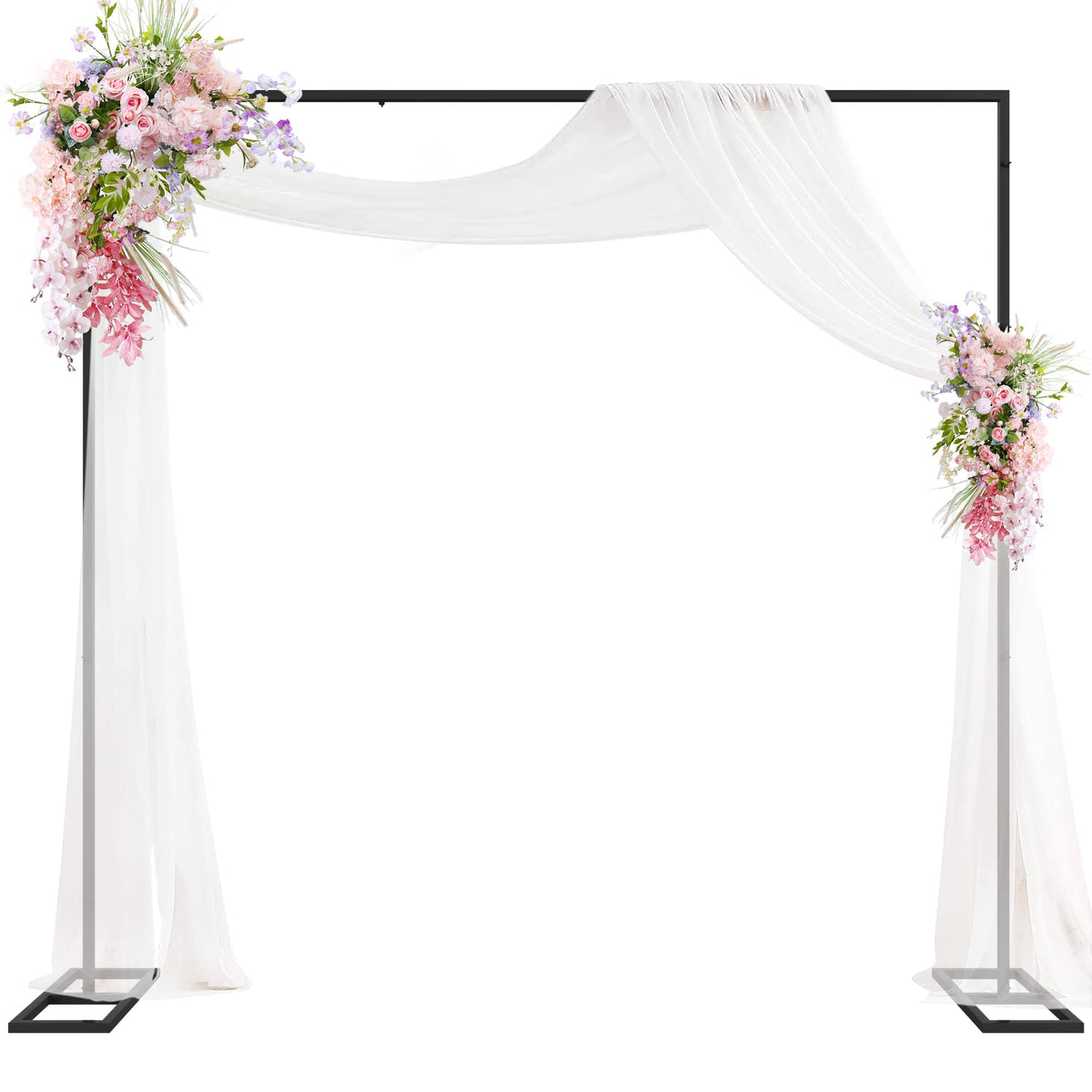 8 Ft Heavy-Duty Adjustable Metal Backdrop Stand for Events