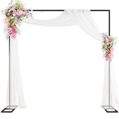 8 Ft Heavy-Duty Adjustable Metal Backdrop Stand for Events