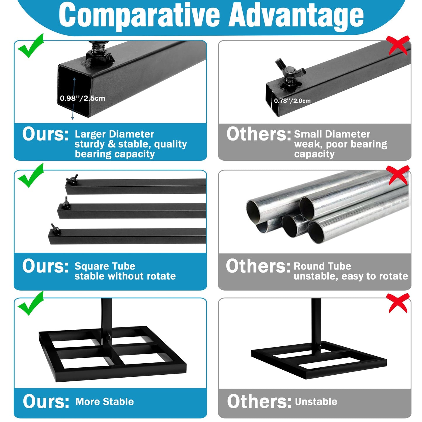 10 x 10 Ft Heavy-Duty Metal Backdrop Stand for Events