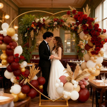 6.7 Ft Metal Heart Arch Stand for Weddings, Proposals & Event Backdrops