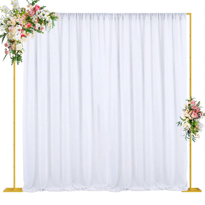10 x 10 Ft Adjustable Gold Square Backdrop Stand for Events