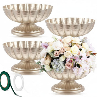 Ninehaoou Metal Compote Bowl Vase Centerpiece