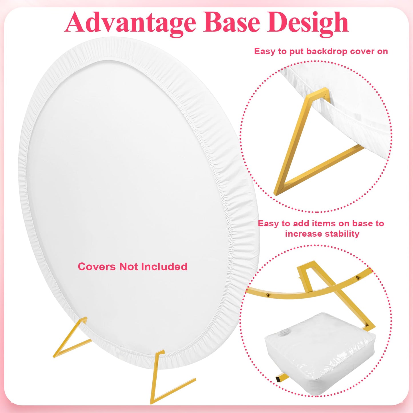 Round Metal Balloon Arch and Backdrop Stand