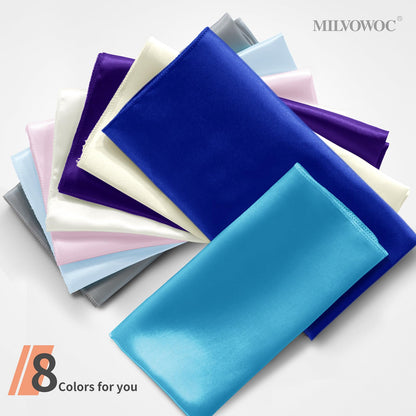 MILVOWOC Square Satin Napkins