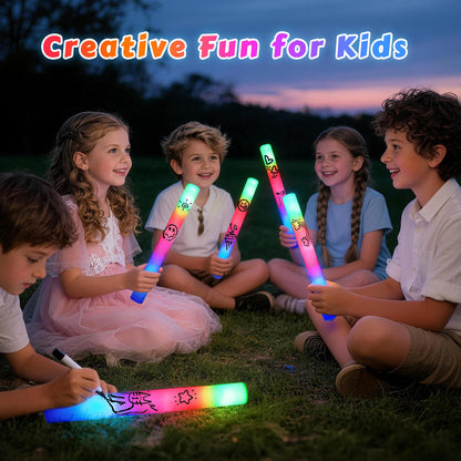 Light-Up Foam Glow Sticks with Three Flashing Modes