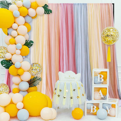 Heavy-Duty Gold Metal Backdrop Stand for Weddings & Events