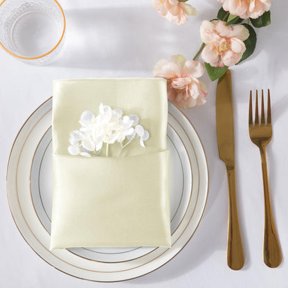 MILVOWOC Square Satin Napkins