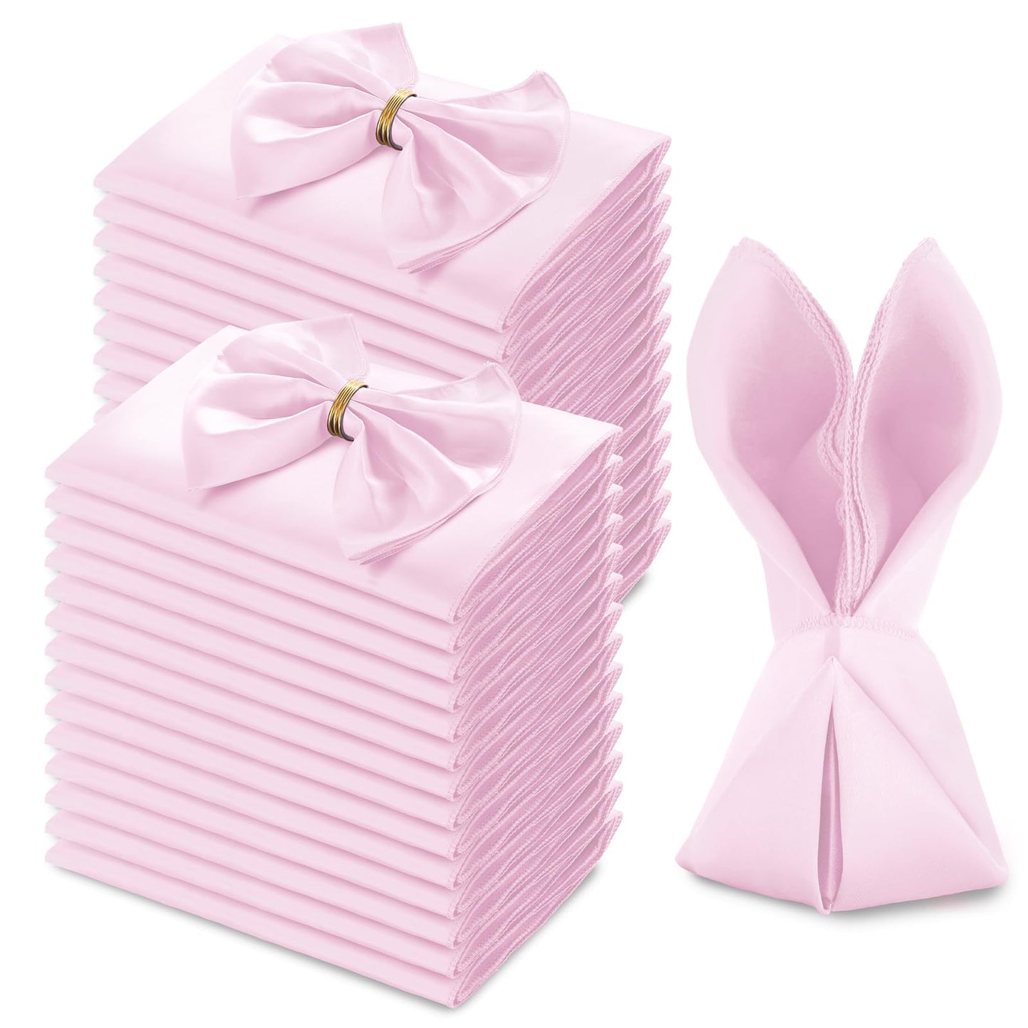 MILVOWOC Square Satin Napkins