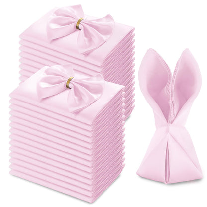 MILVOWOC Square Satin Napkins
