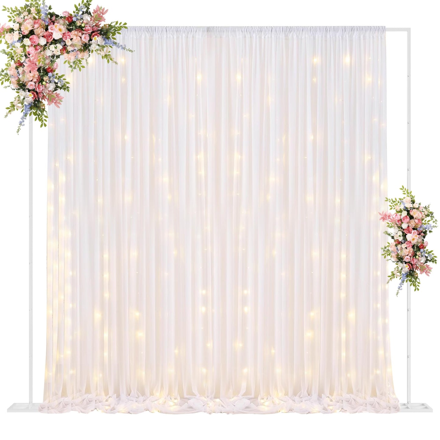 10 x 10 Ft Heavy-Duty Metal Backdrop Stand for Events