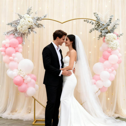 6.7 Ft Metal Heart Arch Stand for Weddings, Proposals & Event Backdrops