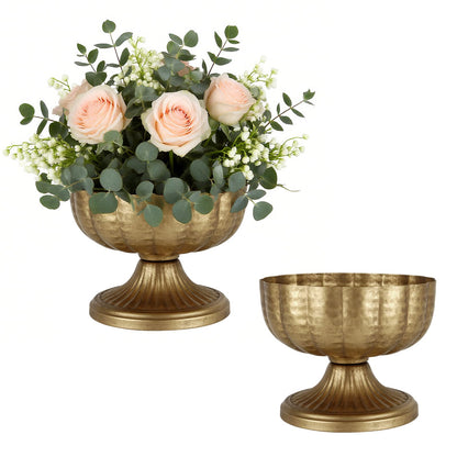 Retro Gold Vases for Centerpieces Set