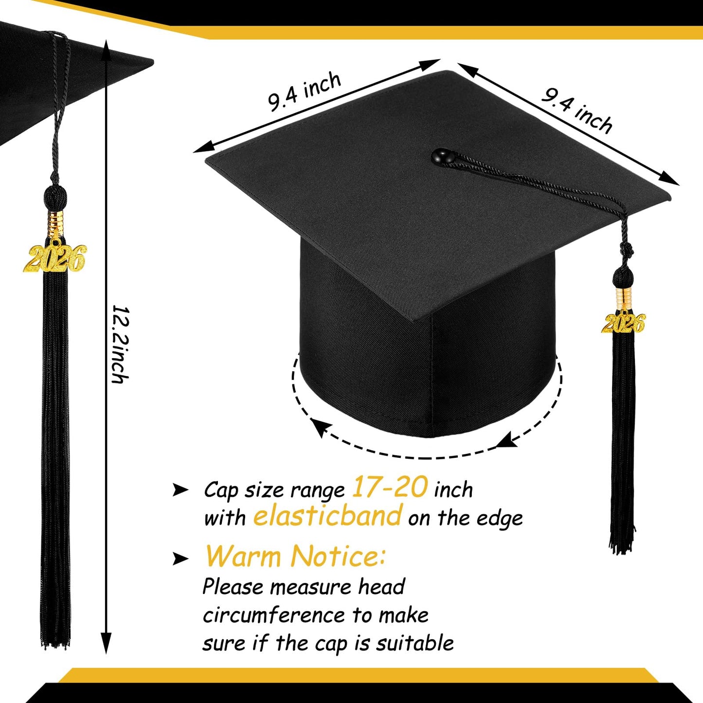 Child-Size 2026 Preschool Graduation Caps with Tassels